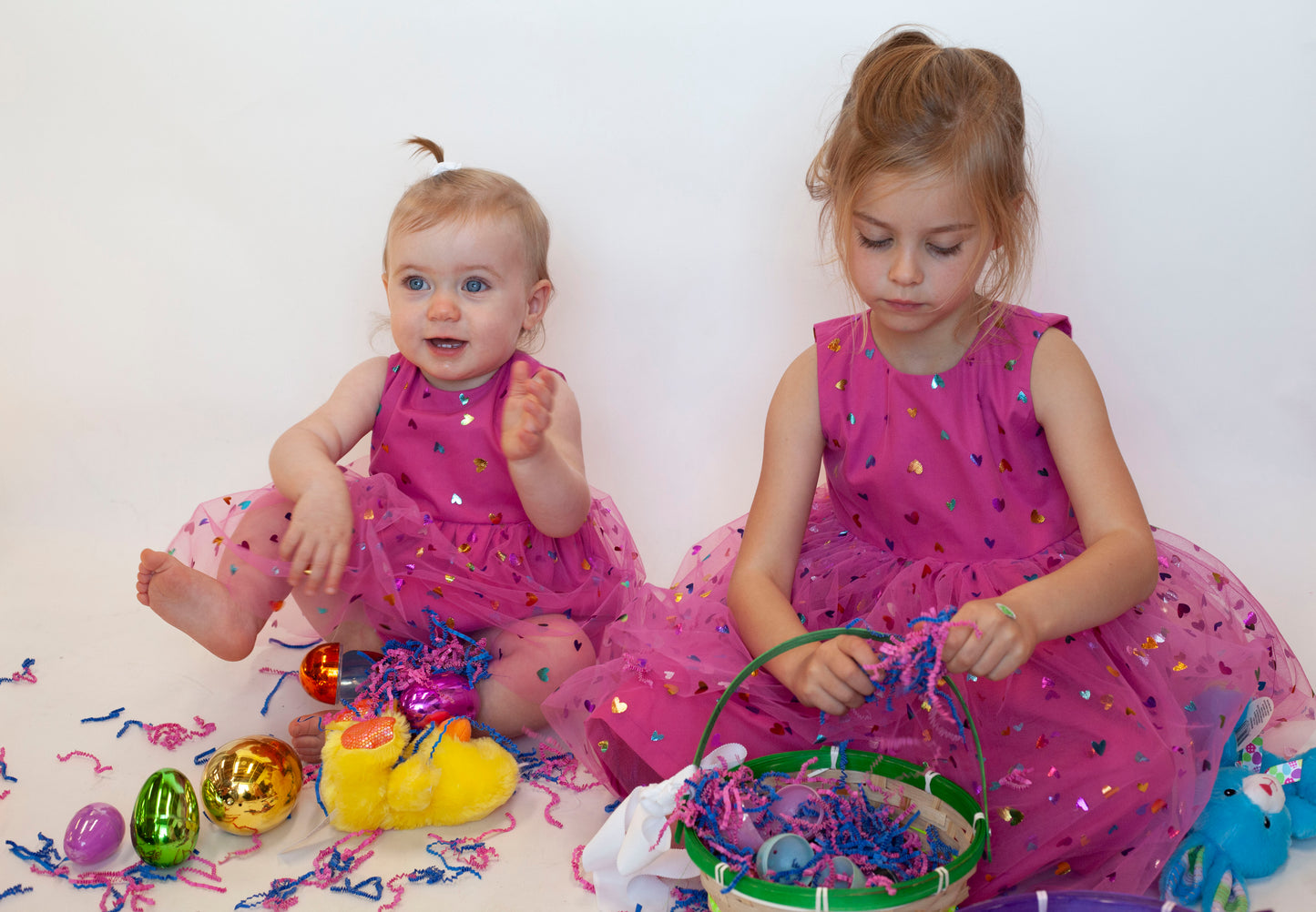 Pink Rainbow Hearts Confetti Dress