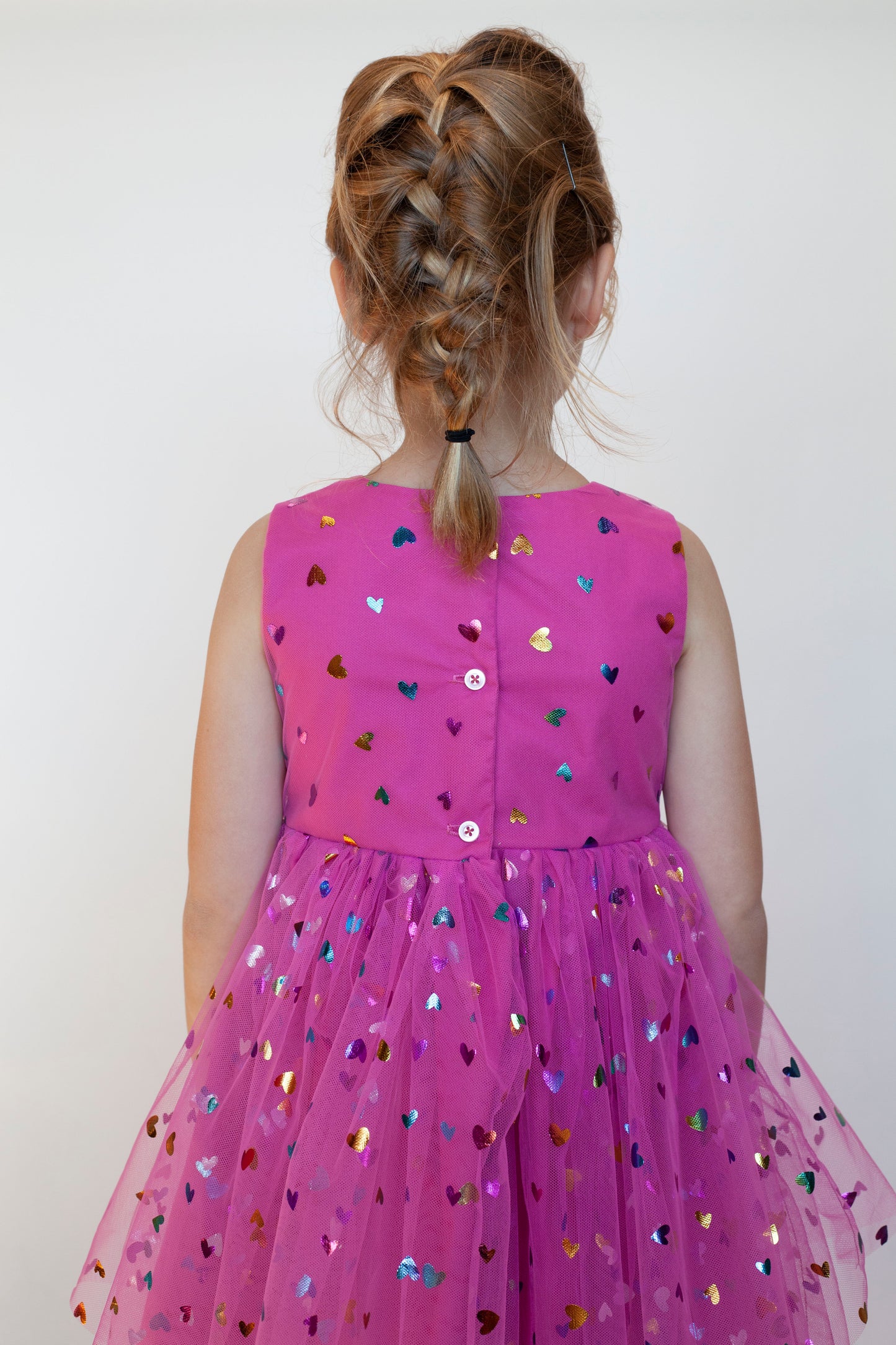 Pink Rainbow Hearts Confetti Dress