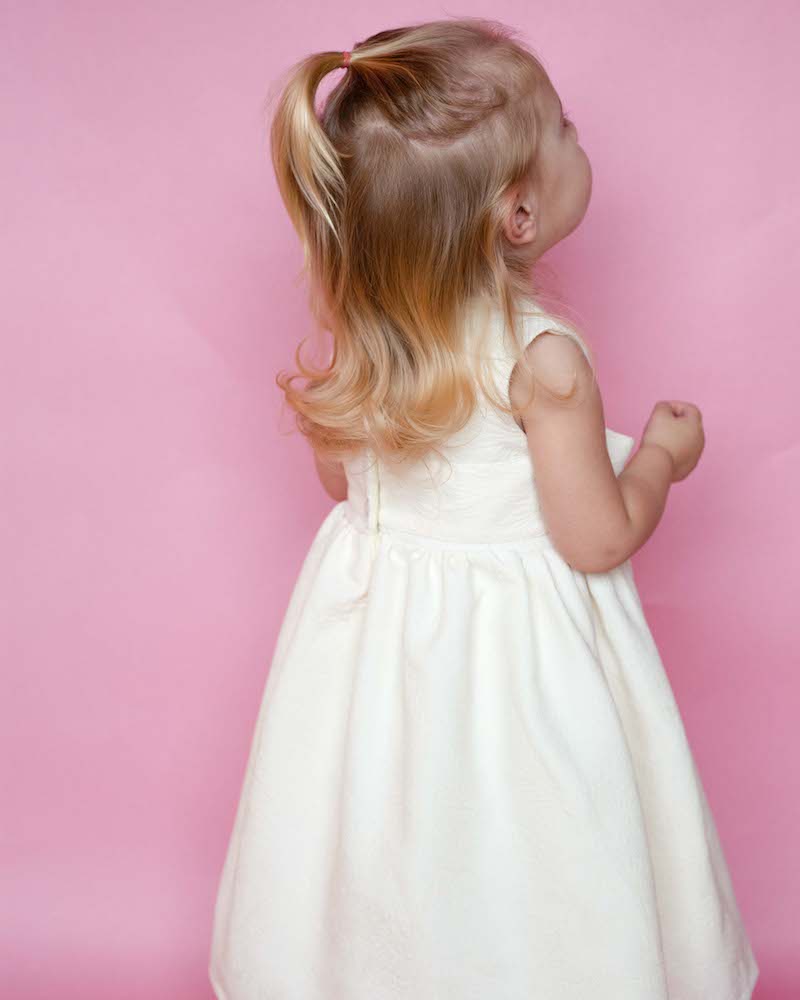 Evelyn James Cream Matelasse flower girl dress